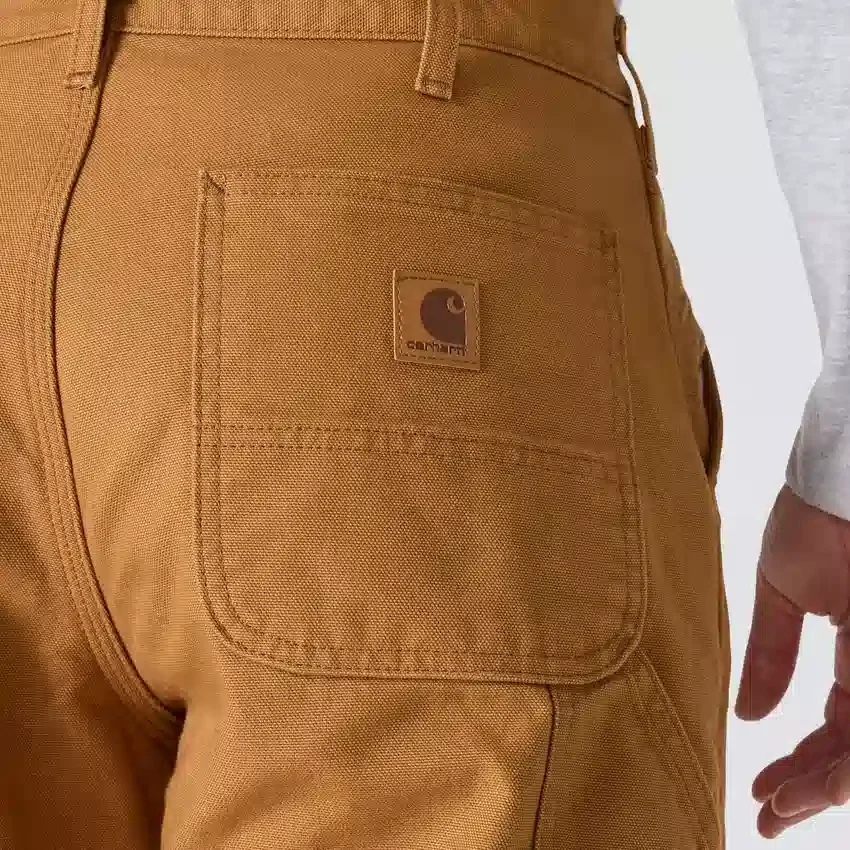 Carhartt B111 Heren loszittende, rechte, gewassen, gevoerde werkbroek van duck