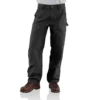 Carhartt B136 Heren loszittende, rechte, gewassen katoenen Double Knee Pant met dubbele knieversterking