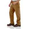 Carhartt B136 Heren loszittende, rechte, gewassen katoenen Double Knee Pant met dubbele knieversterking