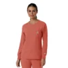 Carhartt Force Cross-Flex scrubtop met ronde hals en lange armstukken voor dames