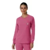 Carhartt Force Cross-Flex scrubtop met ronde hals en lange armstukken voor dames