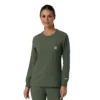 Carhartt Force Cross-Flex scrubtop met ronde hals en lange armstukken voor dames