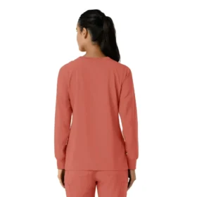 Carhartt Force Cross-Flex scrubtop met ronde hals en lange armstukken voor dames