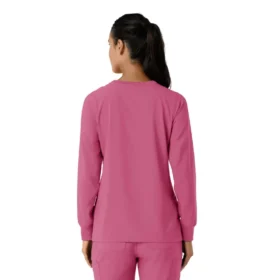 Carhartt Force Cross-Flex scrubtop met ronde hals en lange armstukken voor dames
