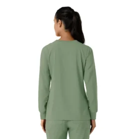 Carhartt Force Cross-Flex scrubtop met ronde hals en lange armstukken voor dames