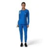 Carhartt Force Cross-Flex scrubtop met ronde hals en lange armstukken voor dames