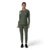 Carhartt Force Cross-Flex scrubtop met ronde hals en lange armstukken voor dames