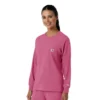 Carhartt Force Cross-Flex scrubtop met ronde hals en lange armstukken voor dames