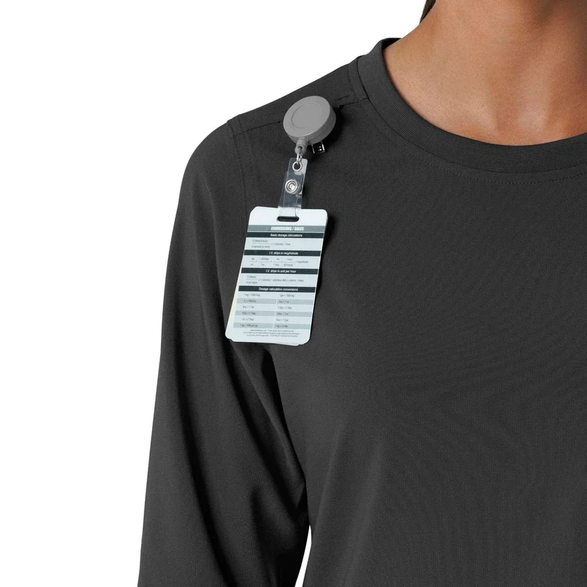 Carhartt Force Cross-Flex scrubtop met ronde hals en lange armstukken voor dames