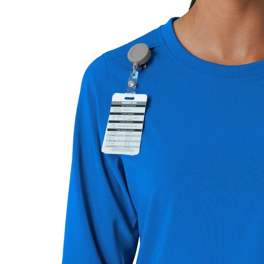 Carhartt Force Cross-Flex scrubtop met ronde hals en lange armstukken voor dames