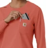 Carhartt Force Cross-Flex scrubtop met ronde hals en lange armstukken voor dames