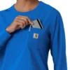 Carhartt Force Cross-Flex scrubtop met ronde hals en lange armstukken voor dames