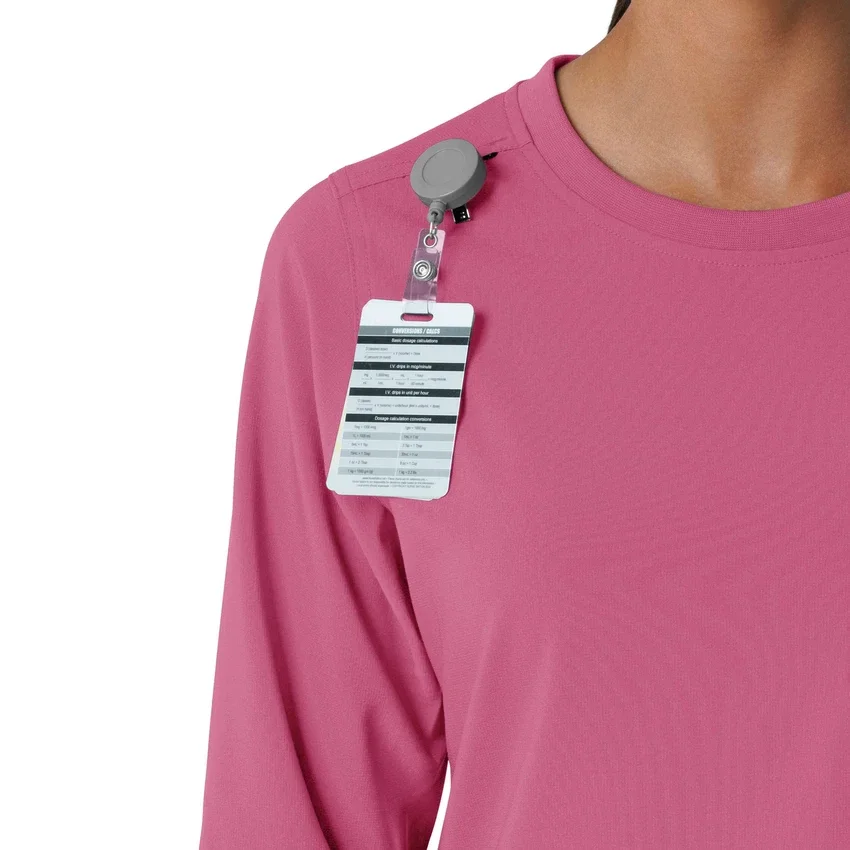 Carhartt Force Cross-Flex scrubtop met ronde hals en lange armstukken voor dames