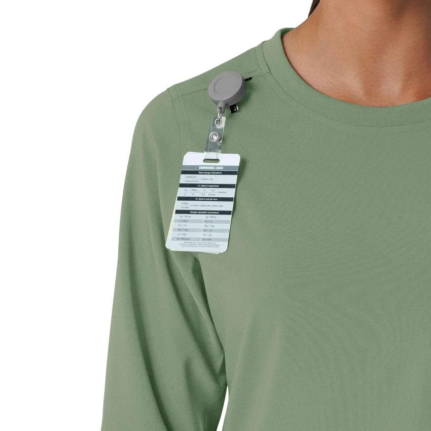Carhartt Force Cross-Flex scrubtop met ronde hals en lange armstukken voor dames