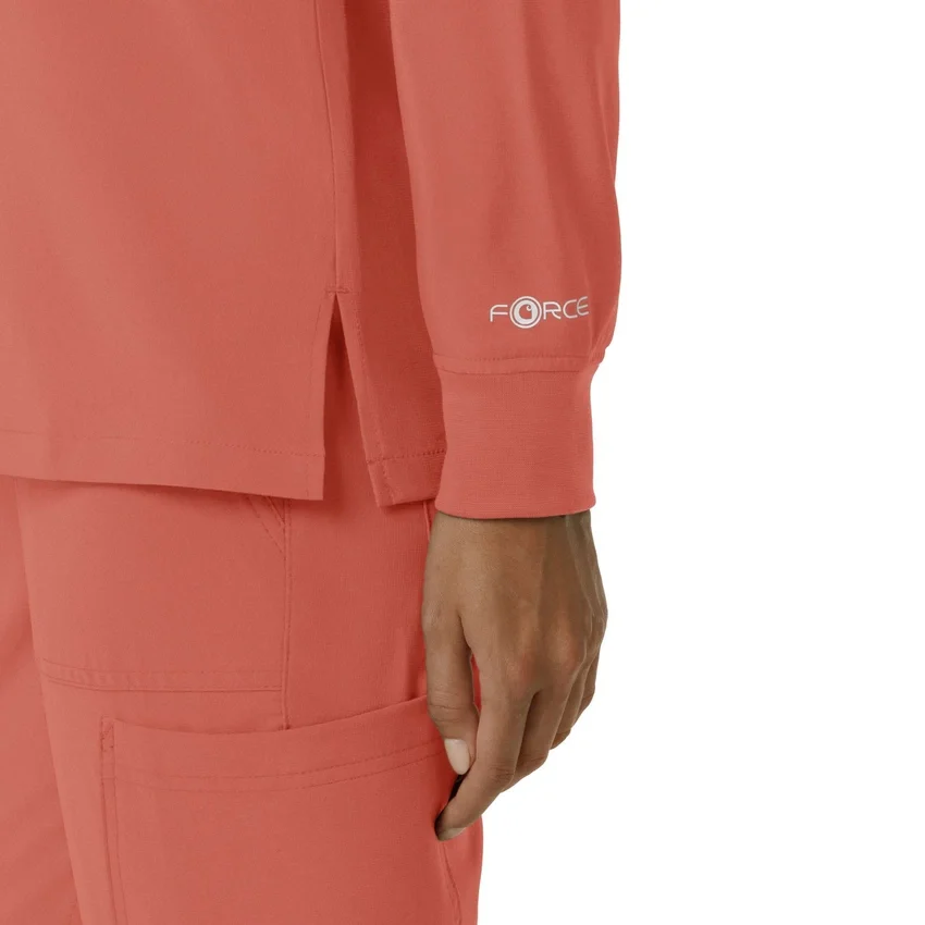 Carhartt Force Cross-Flex scrubtop met ronde hals en lange armstukken voor dames
