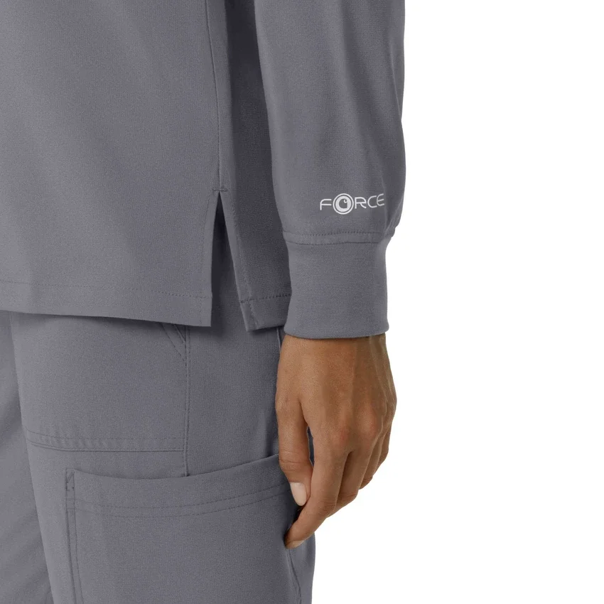 Carhartt Force Cross-Flex scrubtop met ronde hals en lange armstukken voor dames