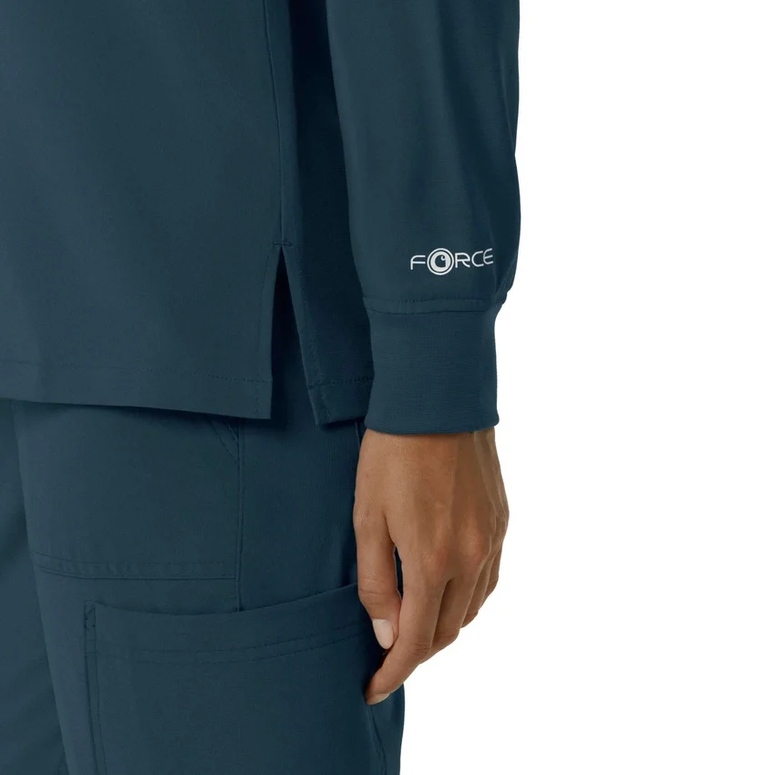 Carhartt Force Cross-Flex scrubtop met ronde hals en lange armstukken voor dames