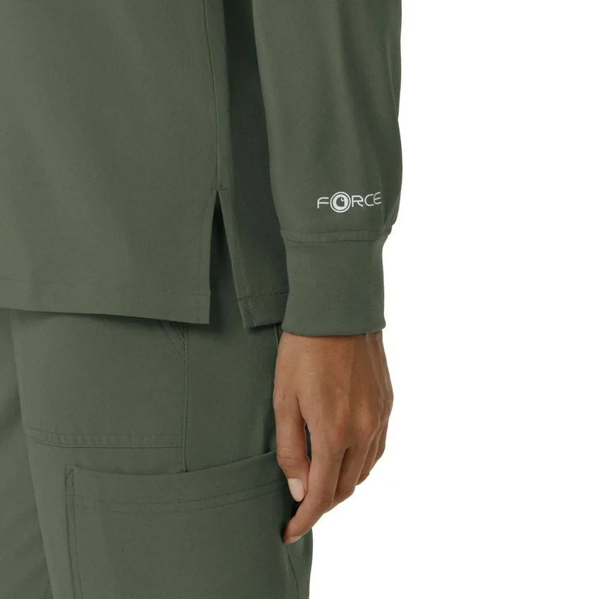 Carhartt Force Cross-Flex scrubtop met ronde hals en lange armstukken voor dames