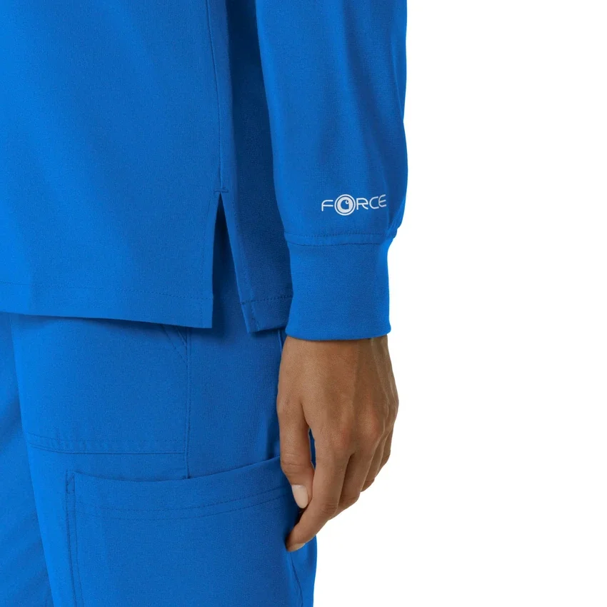 Carhartt Force Cross-Flex scrubtop met ronde hals en lange armstukken voor dames