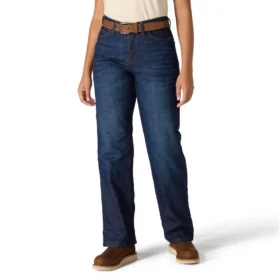 Carpenter-jeans voor dames met middelhoge taille en fleecevoering