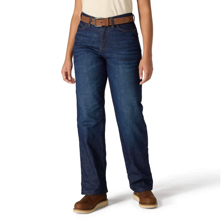 Carpenter-jeans voor dames met middelhoge taille en fleecevoering