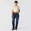 Carpenter-jeans voor dames met middelhoge taille en fleecevoering