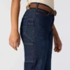 Carpenter-jeans voor dames met middelhoge taille en fleecevoering