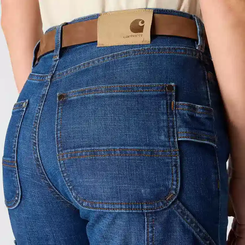 Carpenter stretch-werkjeans voor dames met middelhoge taille