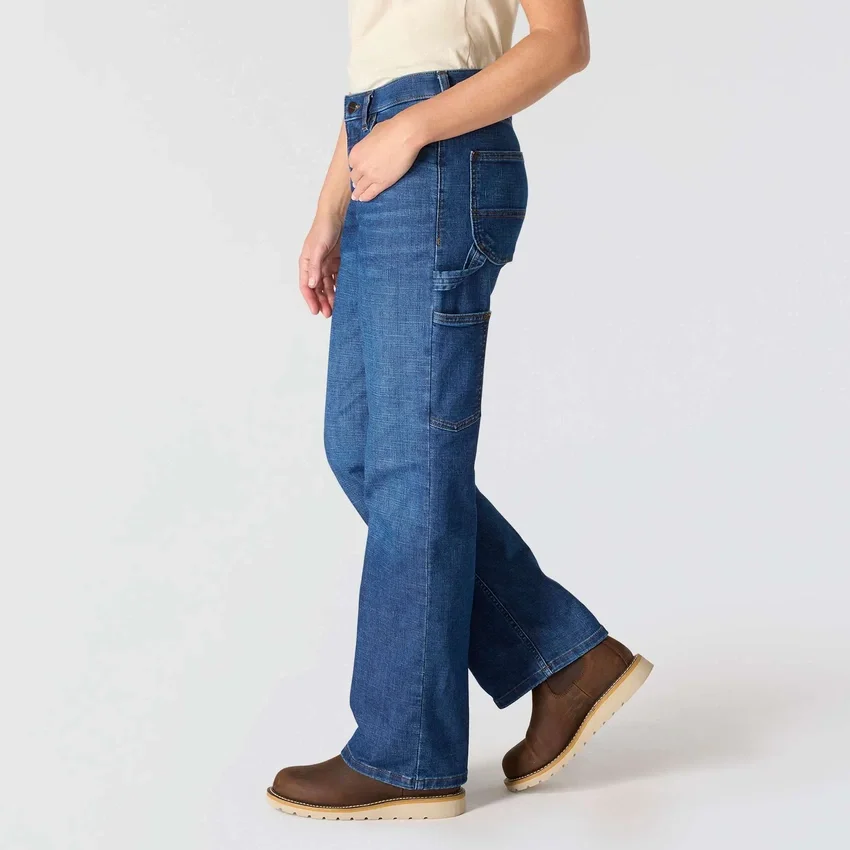Carpenter stretch-werkjeans voor dames met middelhoge taille
