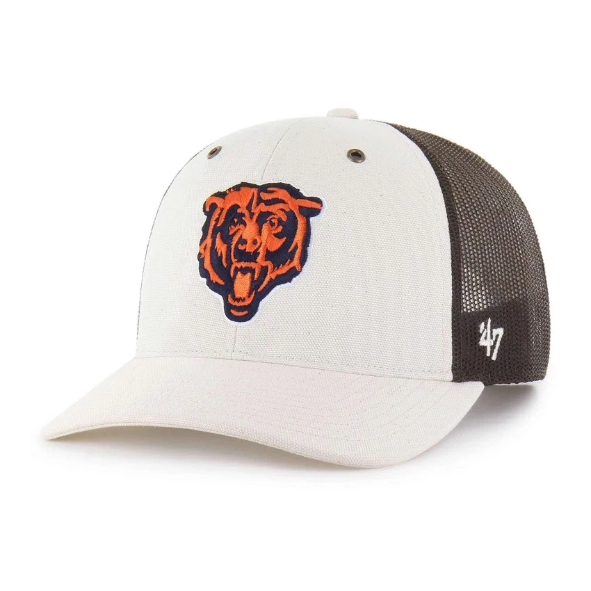 Chicago Bears '47 ongeverfde truckerpet met relaxte pasvorm