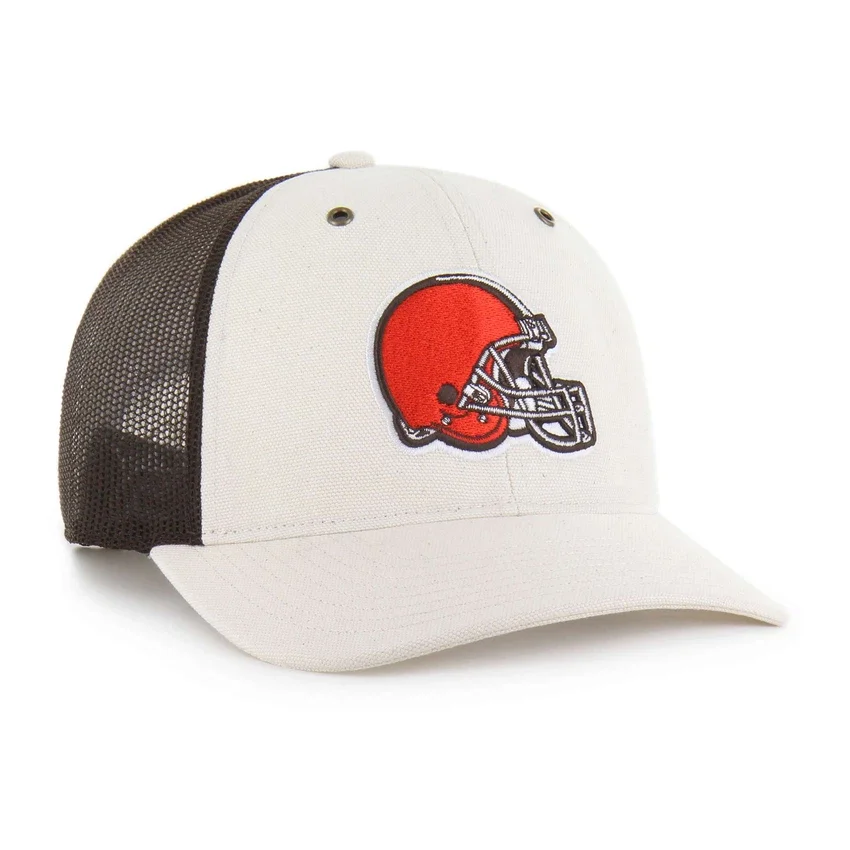 Cleveland Browns '47 ongeverfde truckerpet met relaxte pasvorm