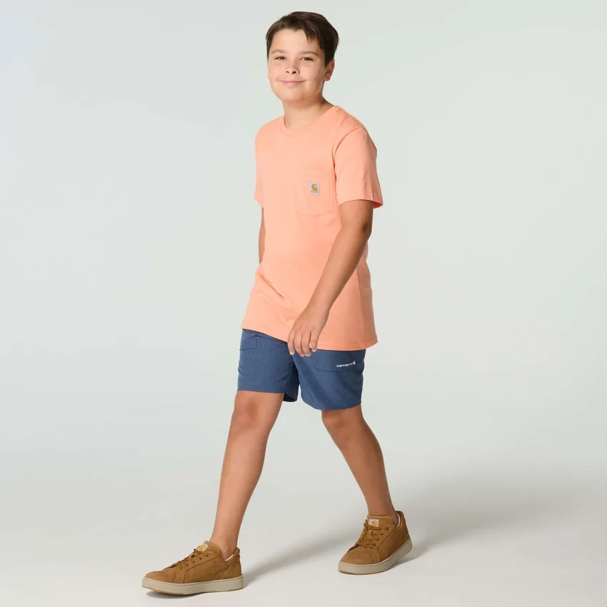 Country-T-shirt met korte armstukken voor jongens (kinderen/jeugd)