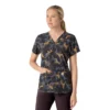 Cross-Flex-scrubtop met V-hals en print voor dames