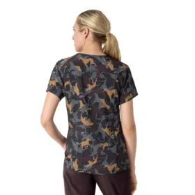 Cross-Flex-scrubtop met V-hals en print voor dames