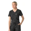Dames-scrubtop met print om in de broek te stoppen