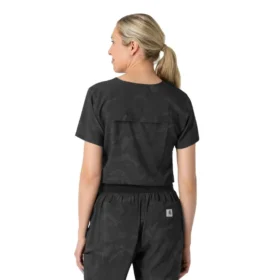 Dames-scrubtop met print om in de broek te stoppen