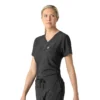 Dames-scrubtop met print om in de broek te stoppen