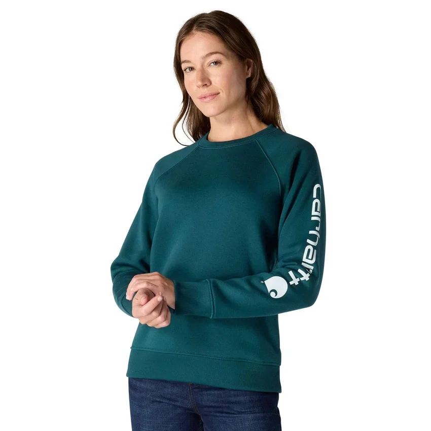 Dames-sweatshirt met ronde hals, grafische print en relaxte pasvorm