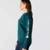 Dames-sweatshirt met ronde hals, grafische print en relaxte pasvorm
