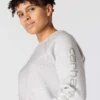 Dames-sweatshirt met ronde hals, grafische print en relaxte pasvorm