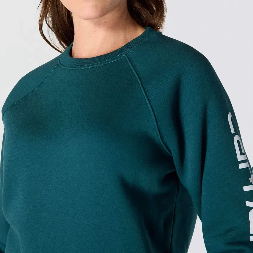 Dames-sweatshirt met ronde hals, grafische print en relaxte pasvorm