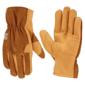 Duck/synthetisch leer handschoen met open manchet