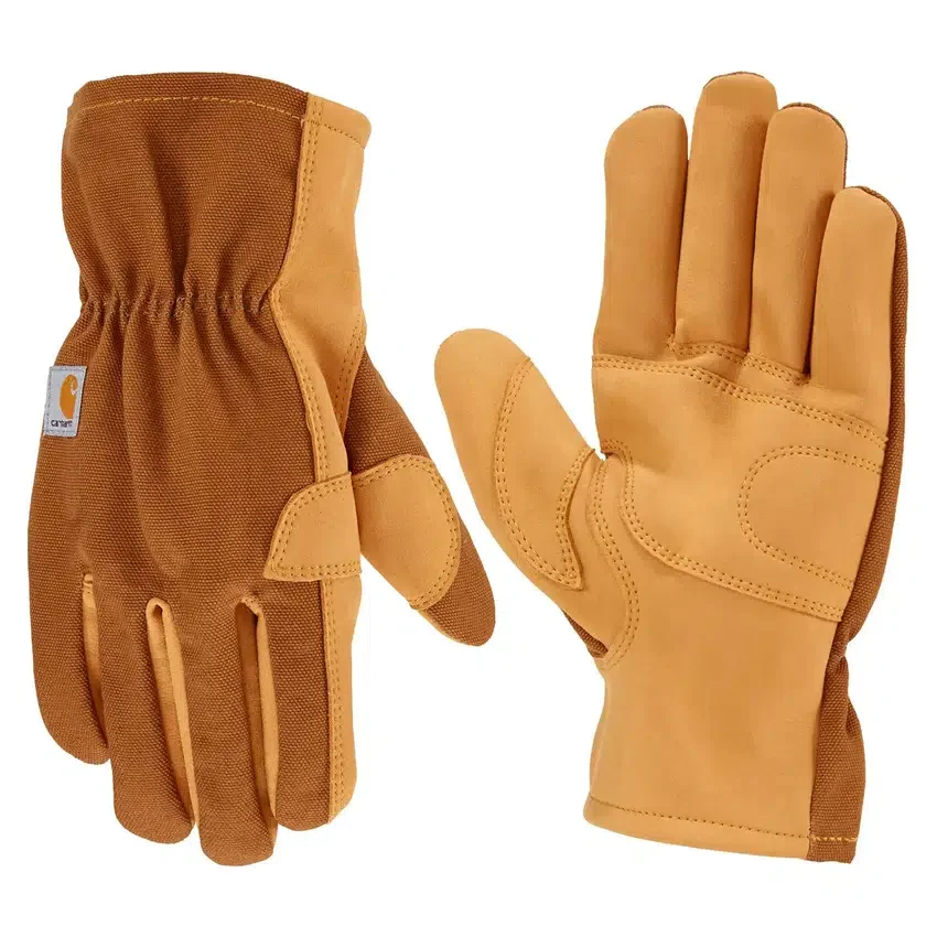 Duck/synthetisch leer handschoen met open manchet