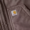Damesvest met gewassen katoen en sherpa-voering, met opstaande kraag