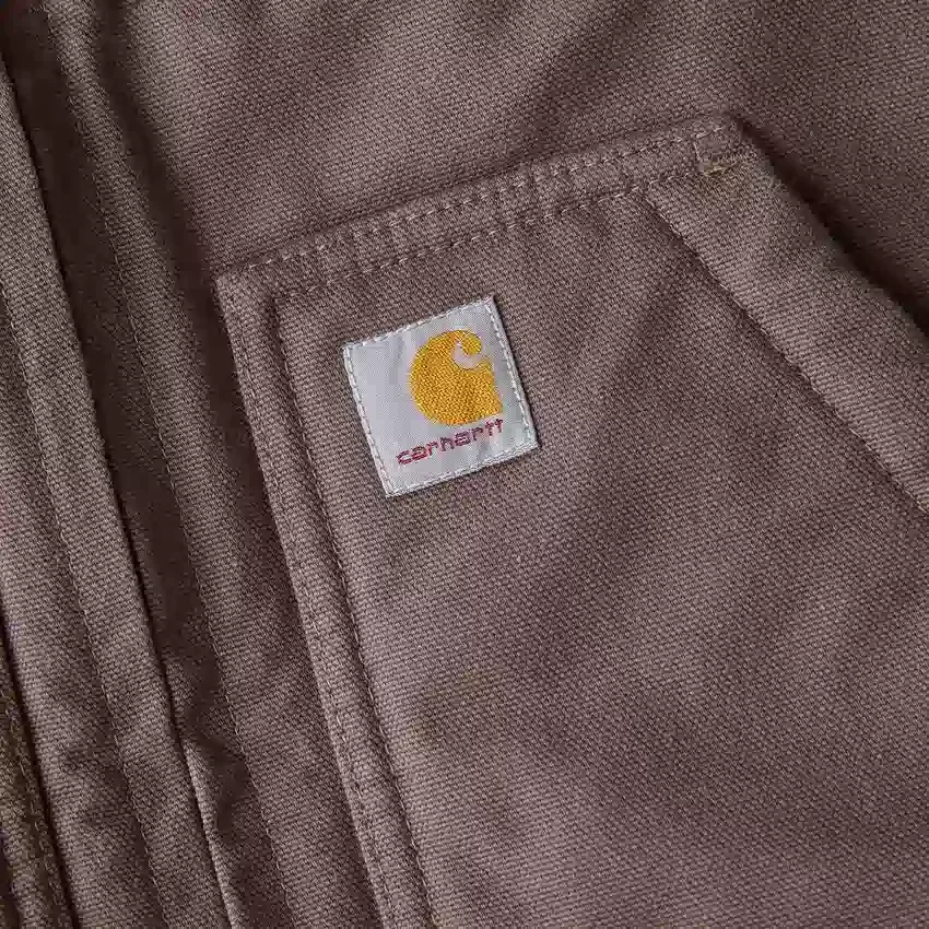 Damesvest met gewassen katoen en sherpa-voering, met opstaande kraag