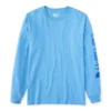Dearborn heren T-shirt met logo, losse pasvorm, zwaar materiaal en lange armstukken