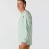 Dearborn heren T-shirt met logo, losse pasvorm, zwaar materiaal en lange armstukken