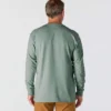 Dearborn heren T-shirt met logo, losse pasvorm, zwaar materiaal en lange armstukken