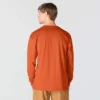 Dearborn heren T-shirt met logo, losse pasvorm, zwaar materiaal en lange armstukken