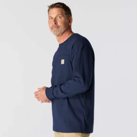 Dearborn heren-T-shirt met losse pasvorm, zware stof, lange armstukken en zak
